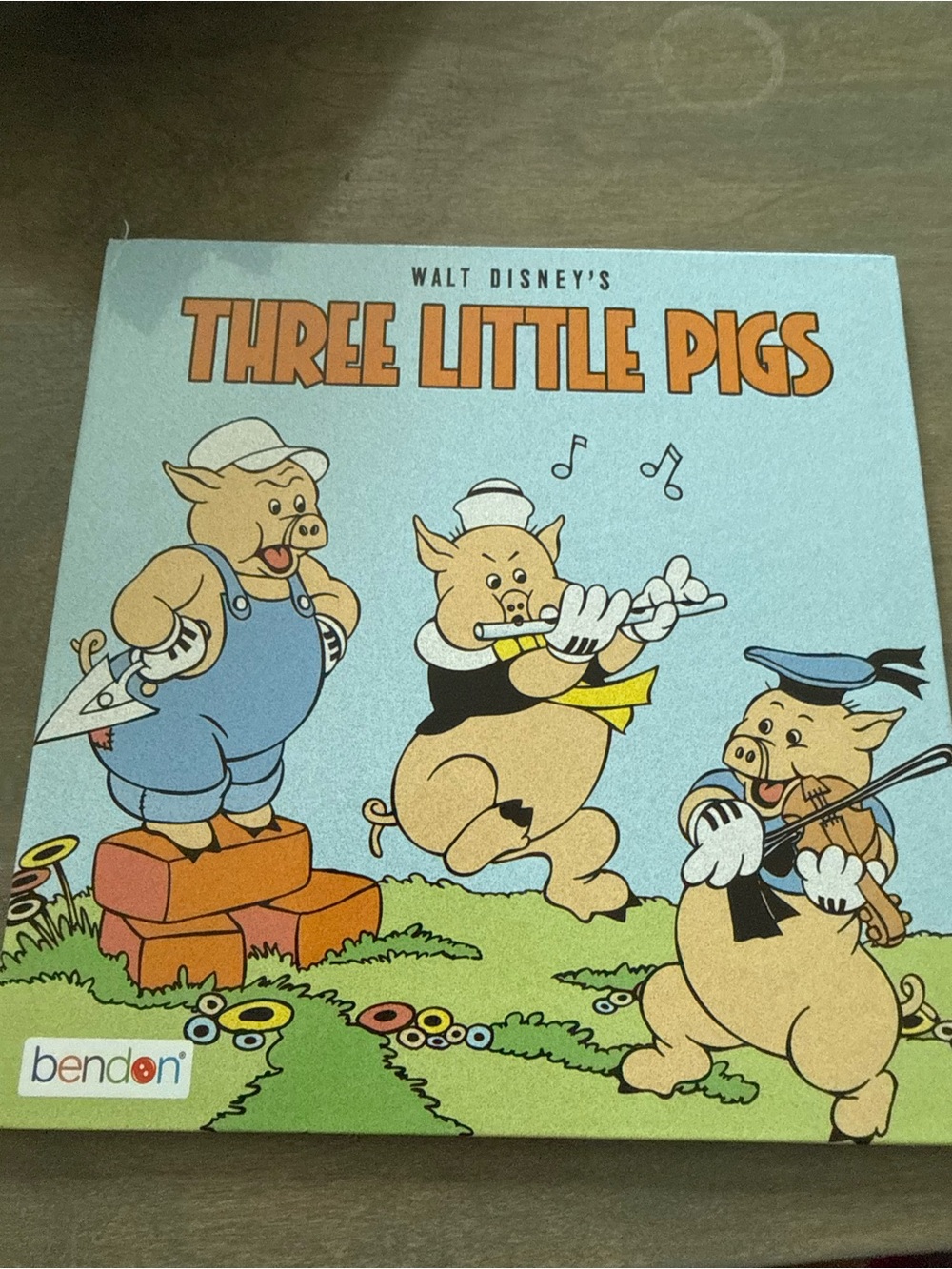 Bendon Disney Three Little Pigs Puzzle Play Board - Blue/Green